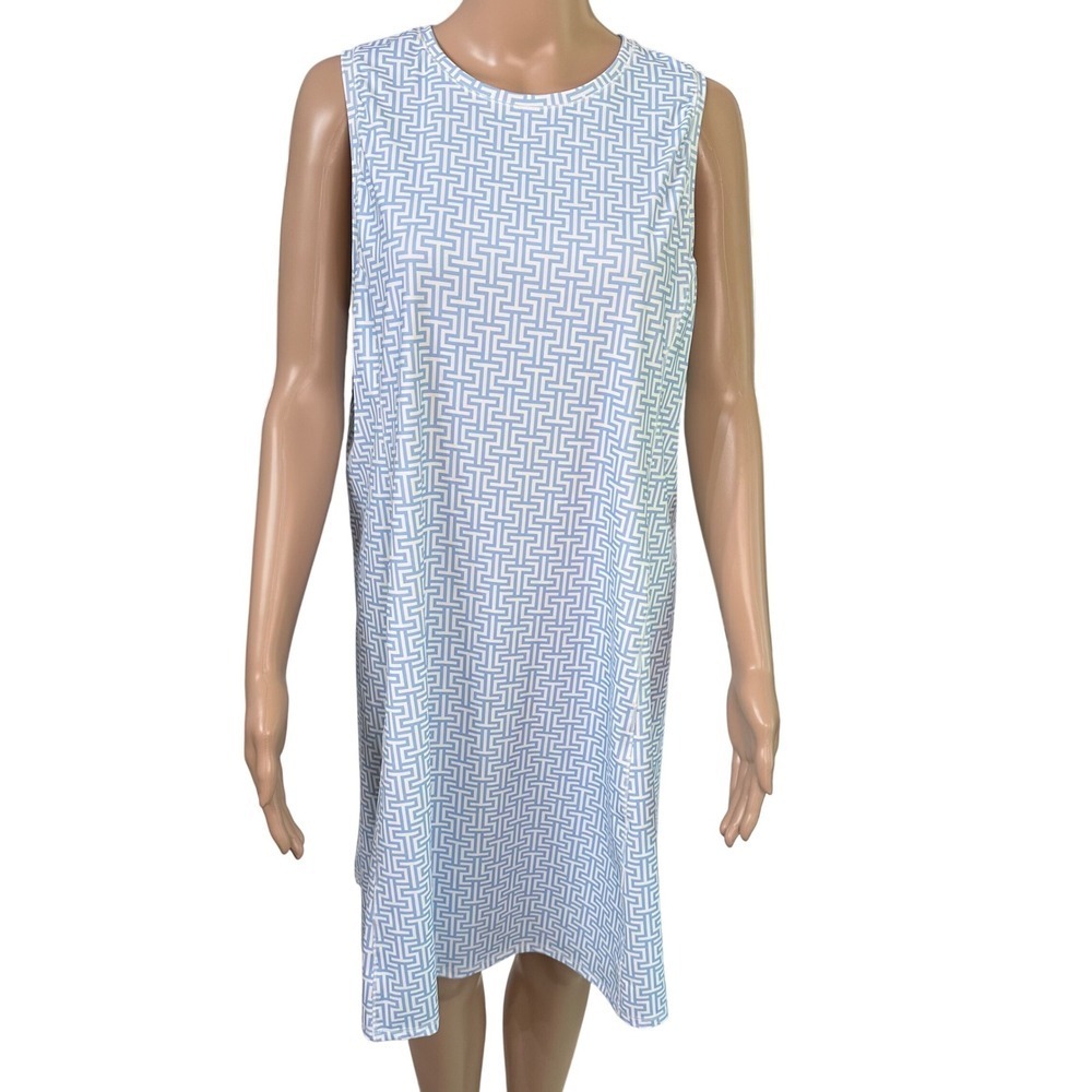 Southern Tide Women's Geometric Print Sleeveless Dress Size‎ L